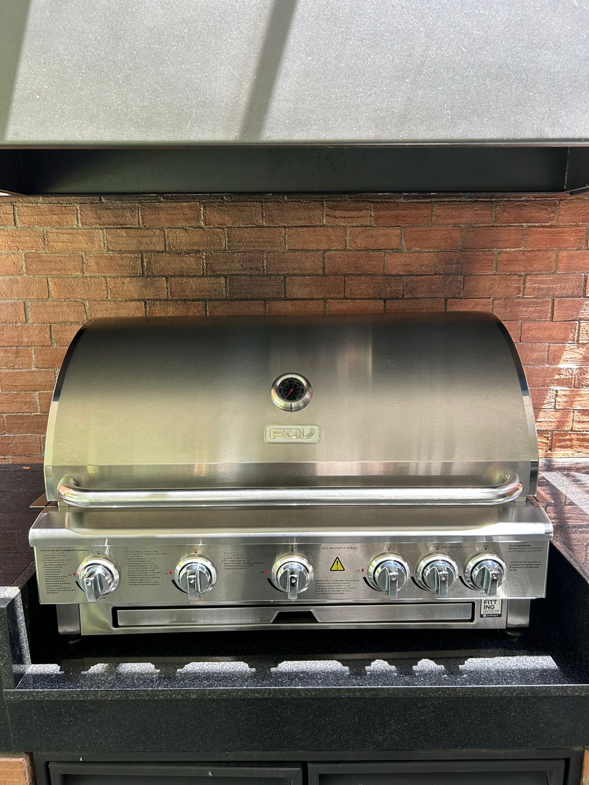 Parrilla FDV de acero inoxidable con sello GAS FITTING